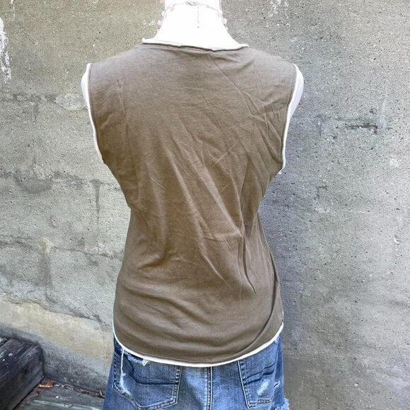 Vintage Y2K Khaki Roxy Tank Top - Picture 5 of 5